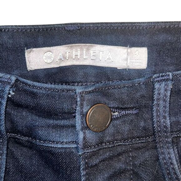 Athleta Sculptek Dark Wash Skinny Denim Jeans Stretch size 4 - Picture 3 of 7